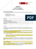 Unità 3: Gestire Un Progetto Livello 3 - Approfondimento