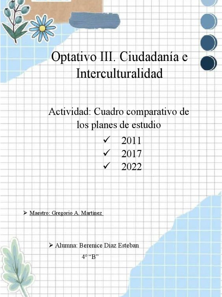 Comparativa de Planes de Estudio 2011-2022 | PDF | Plan de estudios ...