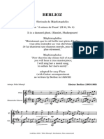 Berlioz Hector - Srnade de Mphistophls H 33 No. 8 For Easy Flute and Guitar