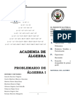 Problemario-ÁLGEBRA I -2017-2018