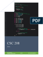 CSC 208 Java Programming