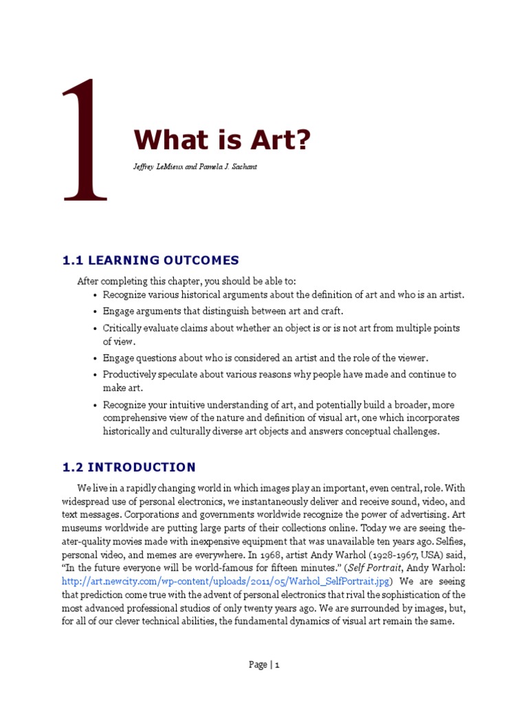 Understanding Art: Definitions and Perspectives | PDF | The Arts ...