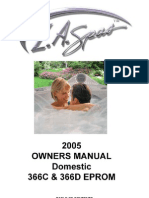 LA Spa Owner Manual 2005 Domestic New Final 366C