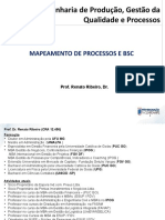 MBA Engenharia de Produção, Gestão da Qualidade e Processos: Mapeamento de Processos e BSC