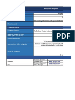 Exception Management Request Form