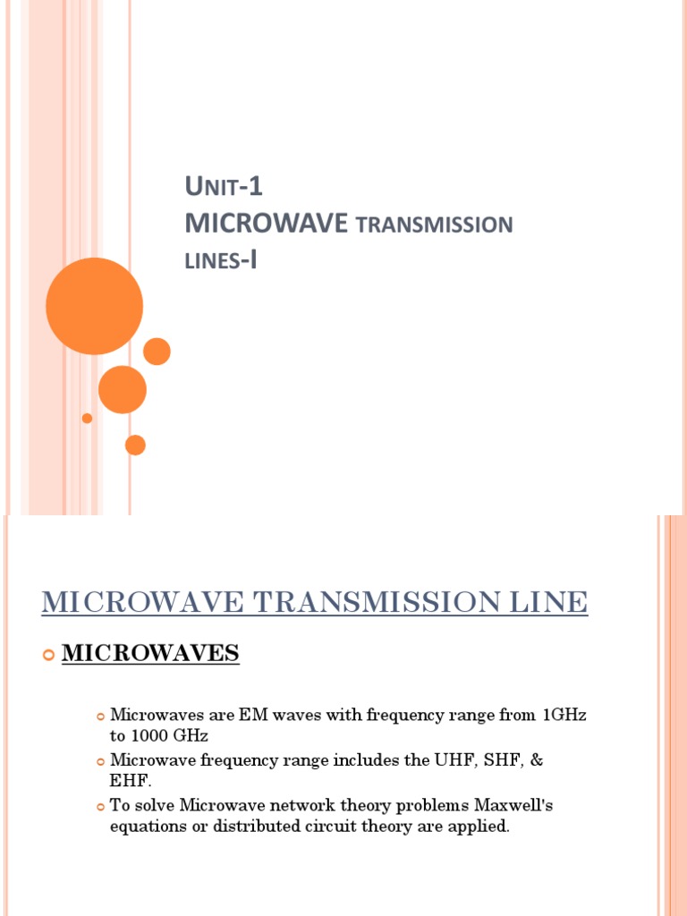 Microwave Transmission Lines Overview | PDF | Transmission Line | Microwave