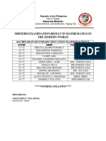 Mathematics in The Modern World Midterm Result Final