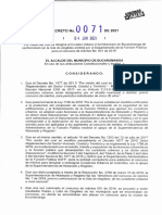 Decreto 0071 de 2021