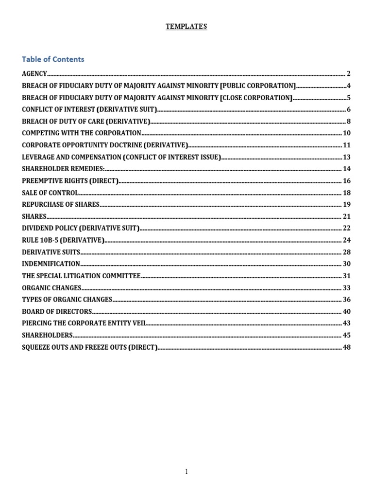 Corporate Opportunity Doctrine Overview | PDF | Law Of Agency | Fiduciary