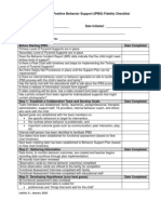 Individualized Positive Behavior Support (IPBS) Fidelity Checklist