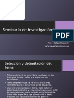 Seminario de investigación I: Selección y delimitación del tema, planteamiento del problema e introducción al marco teórico