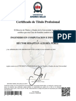 Certificado de Titulo Profesional