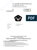 Soal Pas Pai KLS 9 2022