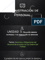 Derechos y Obligaciones Del Personal Mediante La LFT