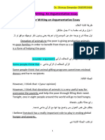 Final Writing Argumentive Essay