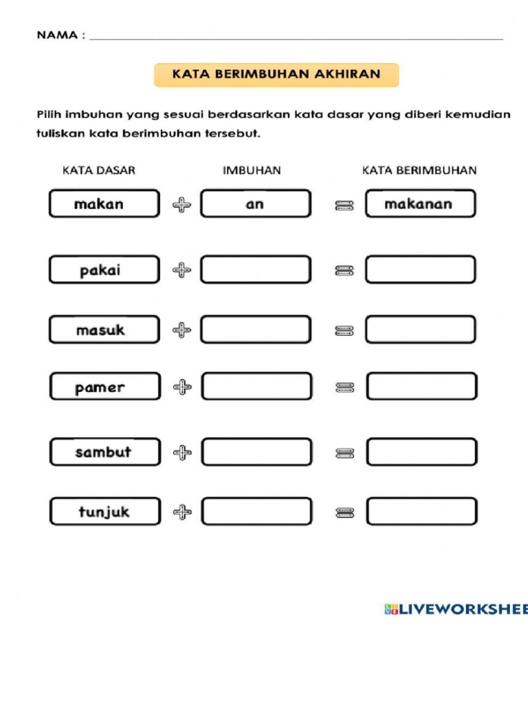 Kata Berimbuhan Akhiran 2 | PDF