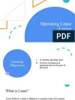 Operating Lease Lessor Recognition