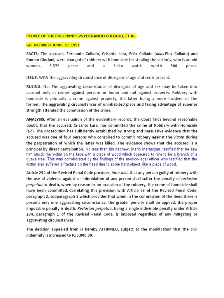 Robbery with Homicide Case Analysis | PDF | Jurisdiction | Appeal