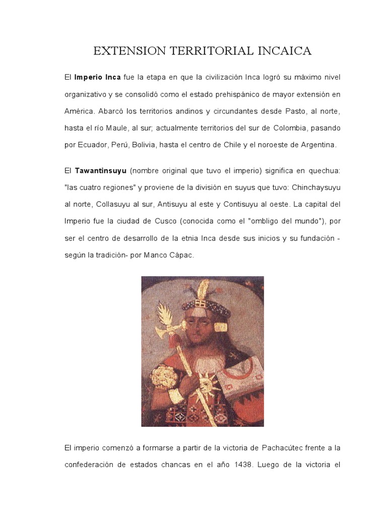 Expansión del Imperio Incaico | PDF | Imperio Inca | América del Sur