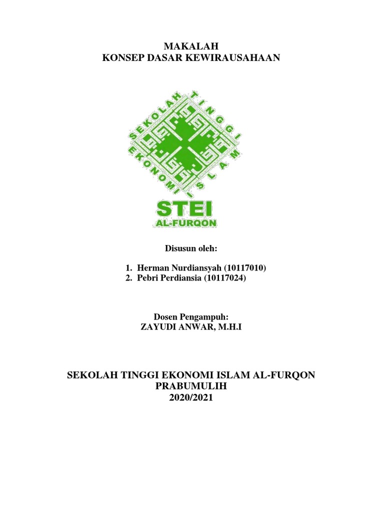 Konsep dasar kewirausahaan pdf