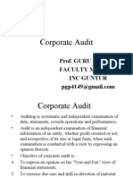 Corporate Audit: Prof. Guru Prasad Faculty Member Inc Guntur
