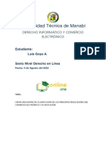 Matriz de Clasificación de Los Principios Reguladores Del Comercio Electrónico y Su Aplicación-Luisgoya