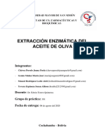 Extraccion Enzimatica Del Aceite de Oliva. Informe - Operaciones Unitarias