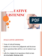 EVALUATIVE Listening