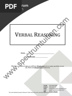 Verbal Reasoning Practice Test PDF | PDF