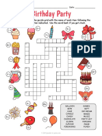 5 Birthday Crossword Puzzle