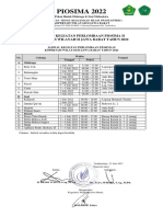 JADWAL KEGIATAN PERLOMBAAN PIOSIMA II Fixed