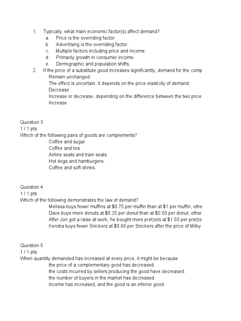 ECON Midterm | PDF | Elasticity (Economics) | Supply And Demand