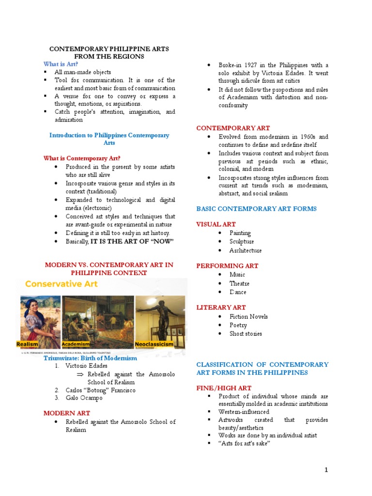 Contemporary Philippine Arts From The Regions A Comprehensive Overview