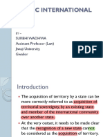 Acquisition & lOSS of Territory