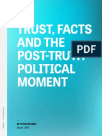 Trust, Facts and The Post-Truth Political Moment: - March 2018
