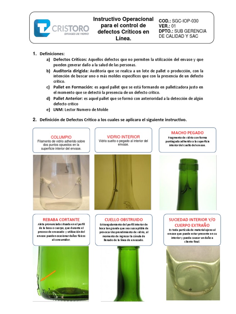 Control de Defectos Críticos en Línea | PDF