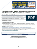 The Development of Teacher Professionalism Towards The Self Effectiveness of Secondary School Teachers