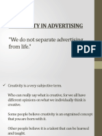 Creativity in Advertising