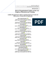 Analysis of The Role of Organizational Culture at The Cen-Ter For Employee Education and Training