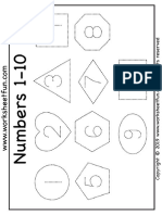 Numbers Tracing Worksheet