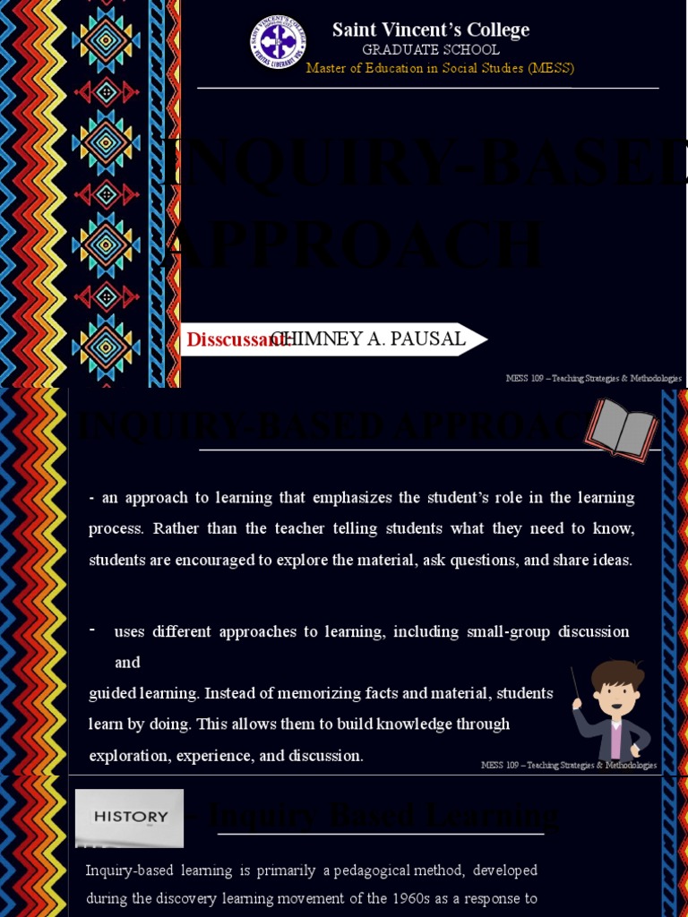 Inquiry Based Approach Pdf Teaching Method Inquiry Based Learning