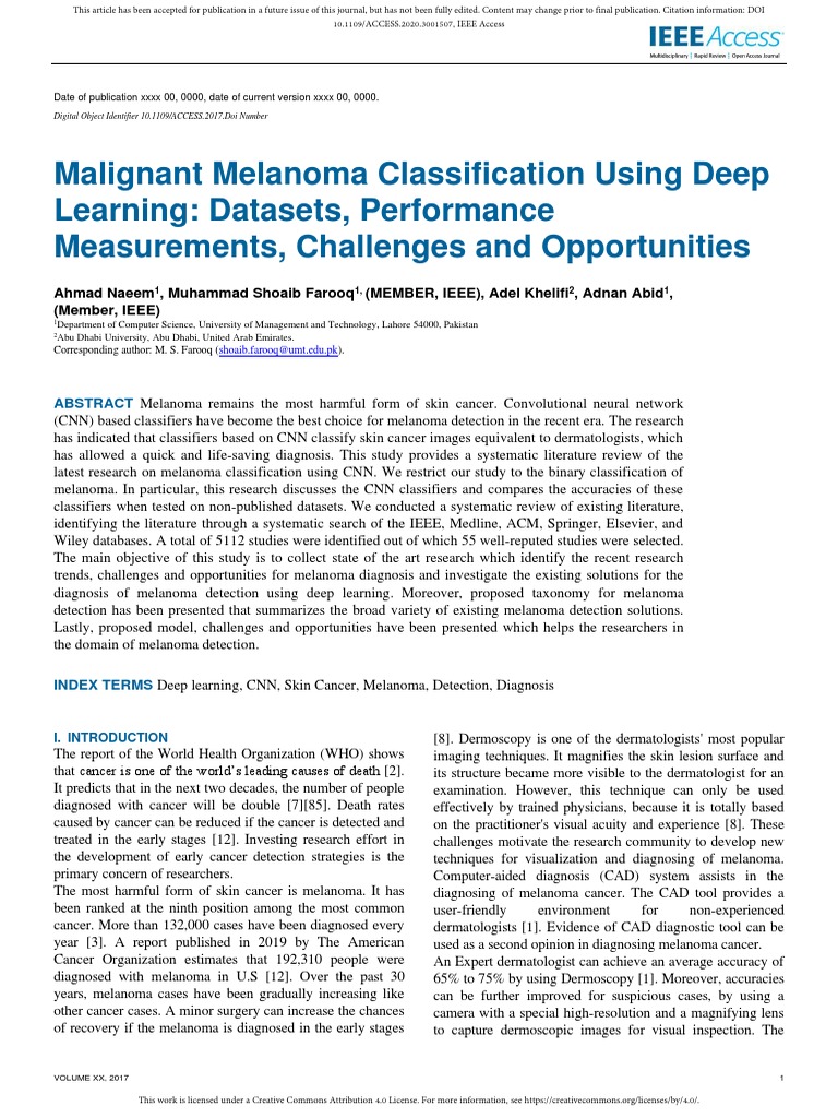 Deep Learning Melanoma Classification Performance Datasets Challenges