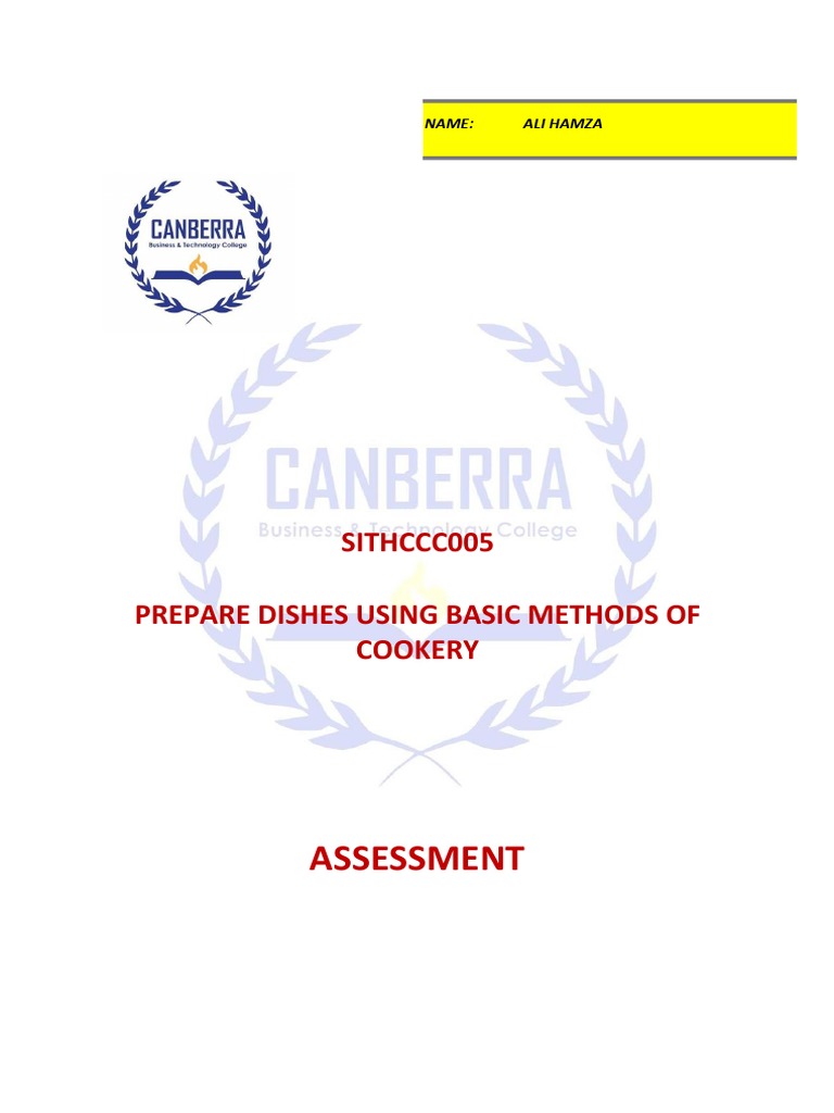 Basic Cookery Assessment Guide | PDF | Foods | Cooking