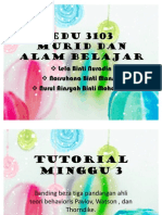 Murid & Alam Belajar Minggu 3