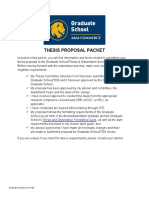 Thesis Proposal Packet1