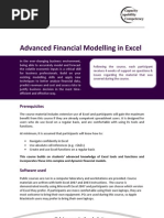 Advanced Financial Modelling in Excel Course Outline