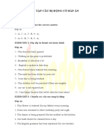 Passive Voice Exercise Answers with 116 Questions