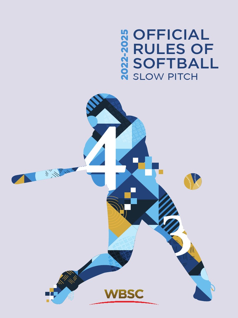 2022 2025 Slow Pitch Softball Playing Rule PDF Baseball Field