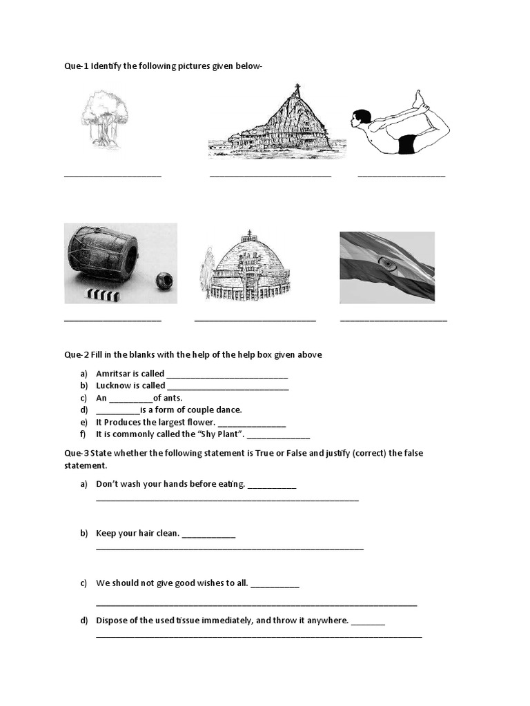 GK Worksheet PDF GK Worksheet PDF