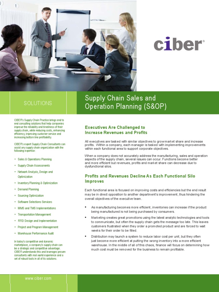Supply Chain Sales Operations Planning | PDF | Supply Chain | Sales